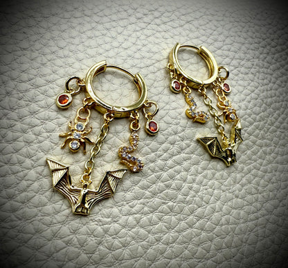 Bats in the Belfry 🦇 Mini Charm Earrings